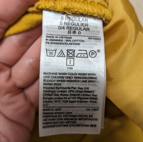 Gap Mustard Yellow Skinny Ankle Pants - Picture 7 of 7